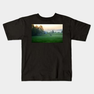 Horse On A Misty Morning Kids T-Shirt